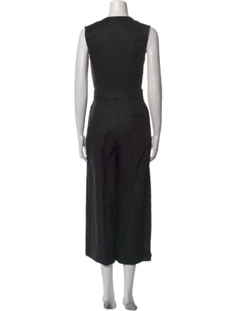 COS Linen V-Neck Jumpsuit