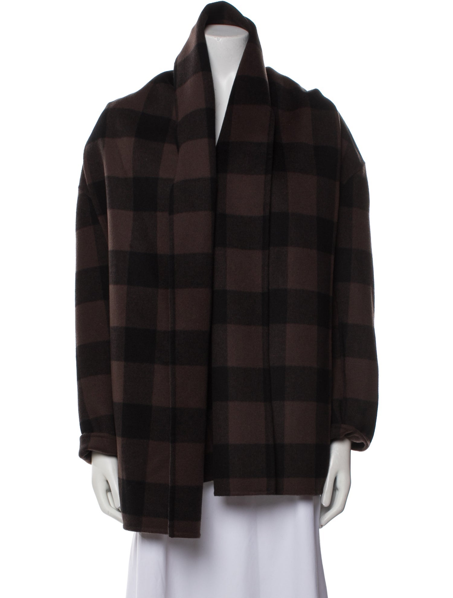COS Wool Plaid Print Coat
