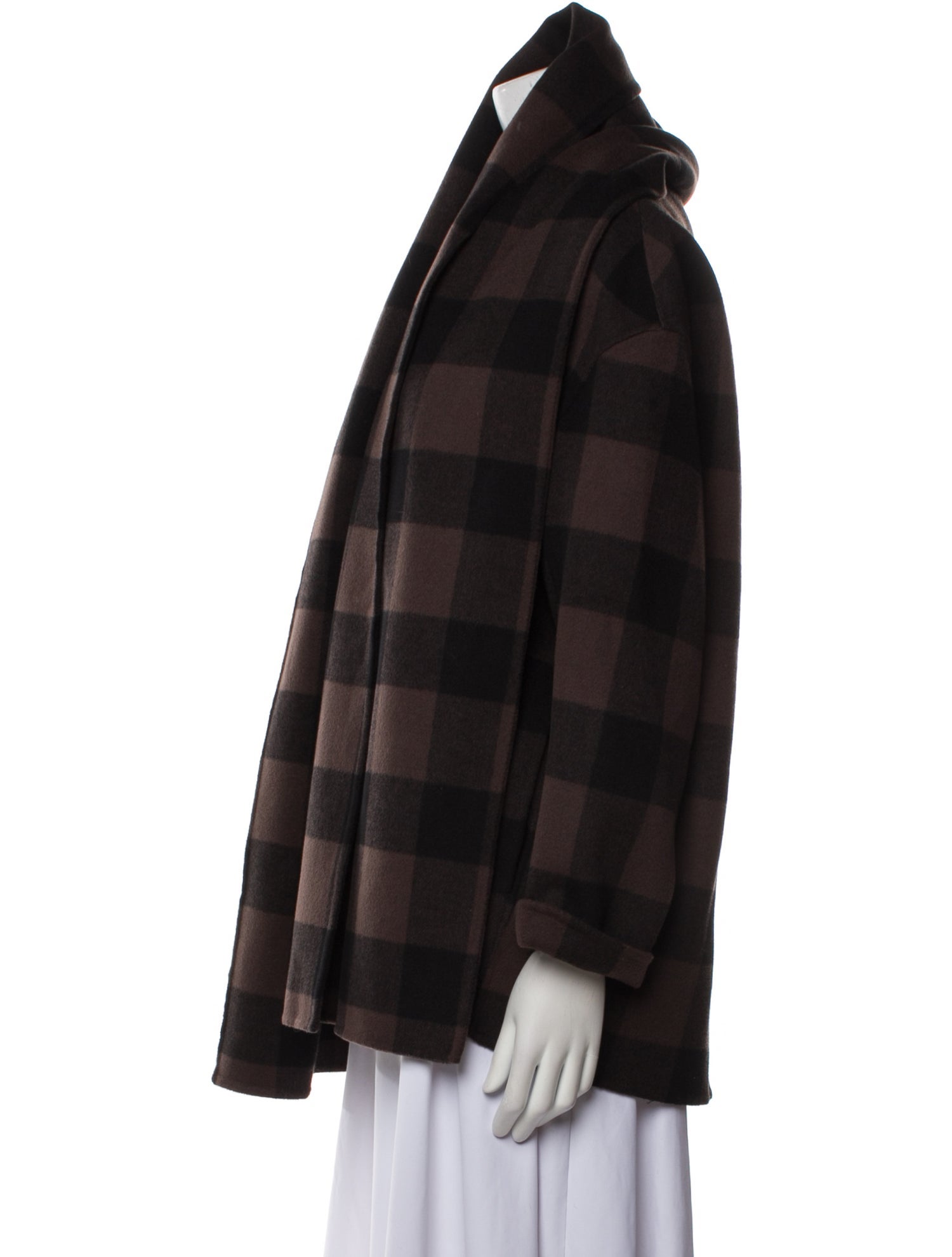 COS Wool Plaid Print Coat