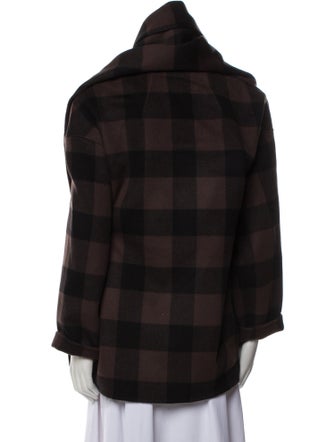 COS Wool Plaid Print Coat