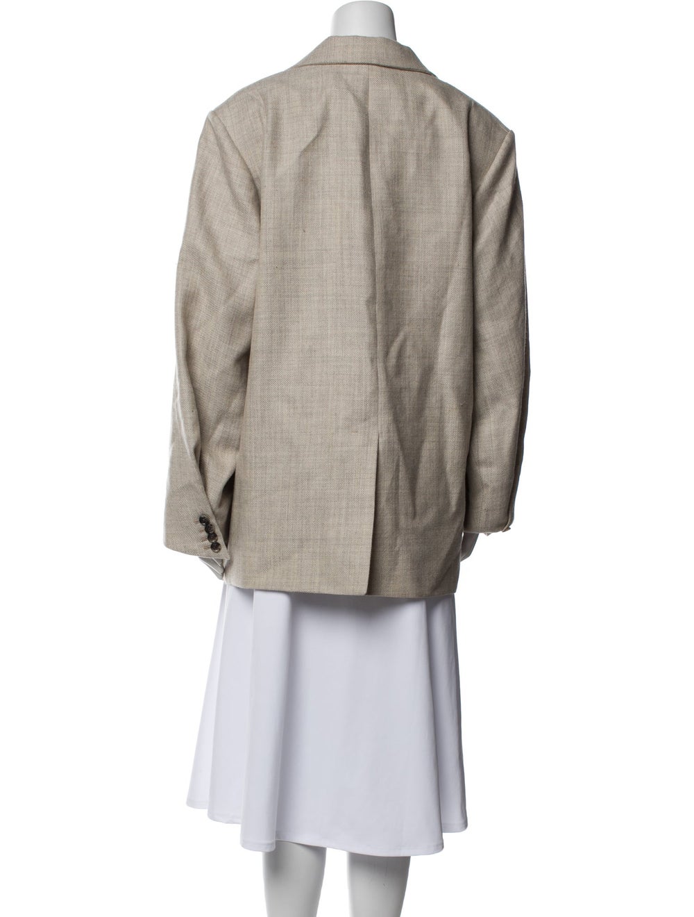 COS Wool Blazer Neutrals Pointed Collar - image 3