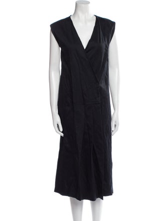 COS V-Neck Midi Length Dress