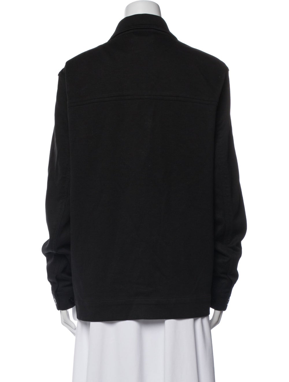 COS Jacket Blue Pointed Collar Patch Pockets & - image 3