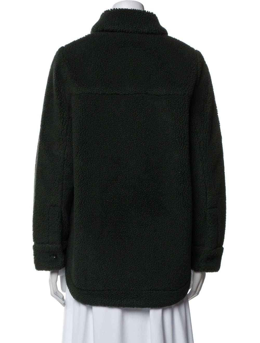 COS Jacket Green Colorblock Pattern Pointed Colla… - image 3