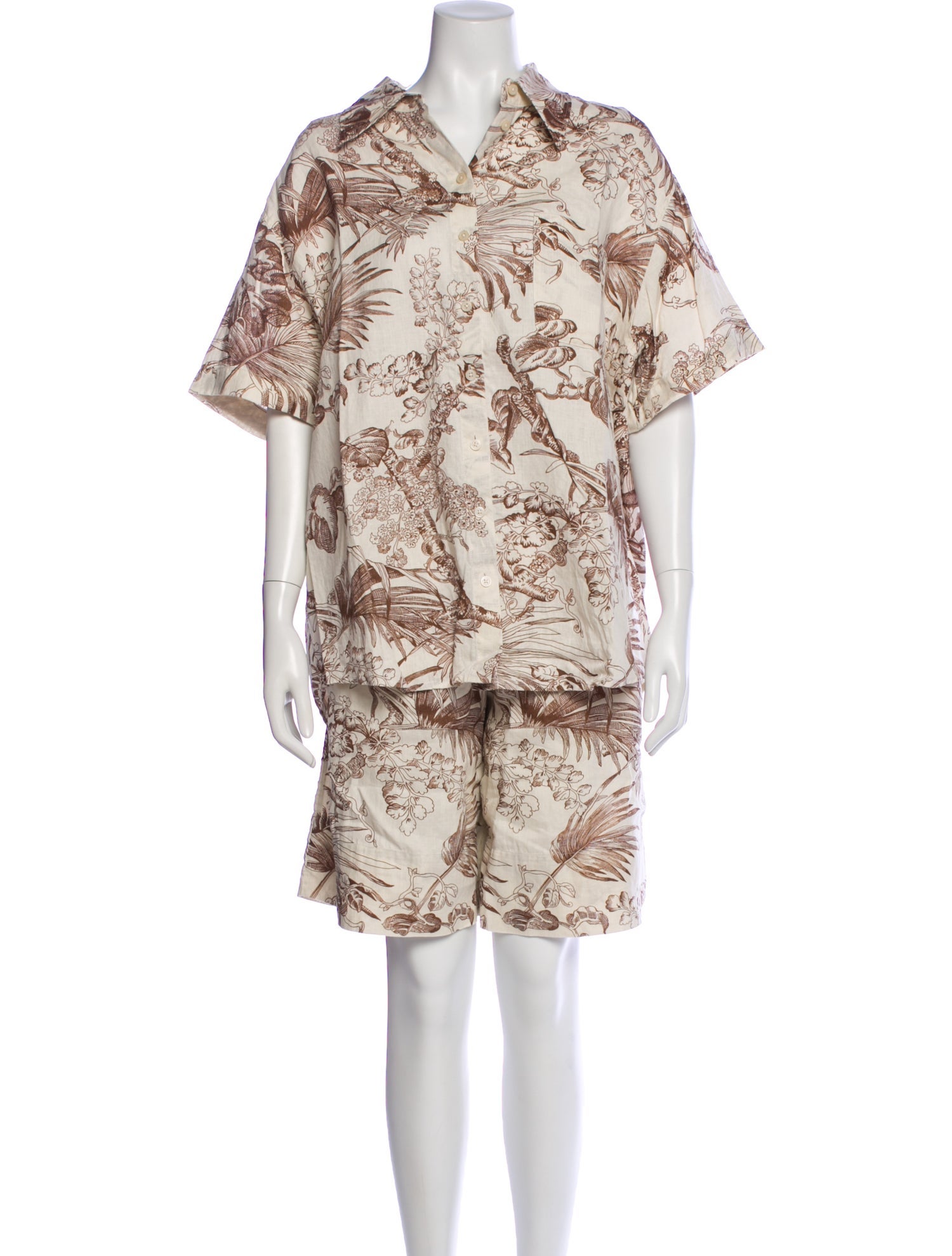 COS Linen Printed Short Set