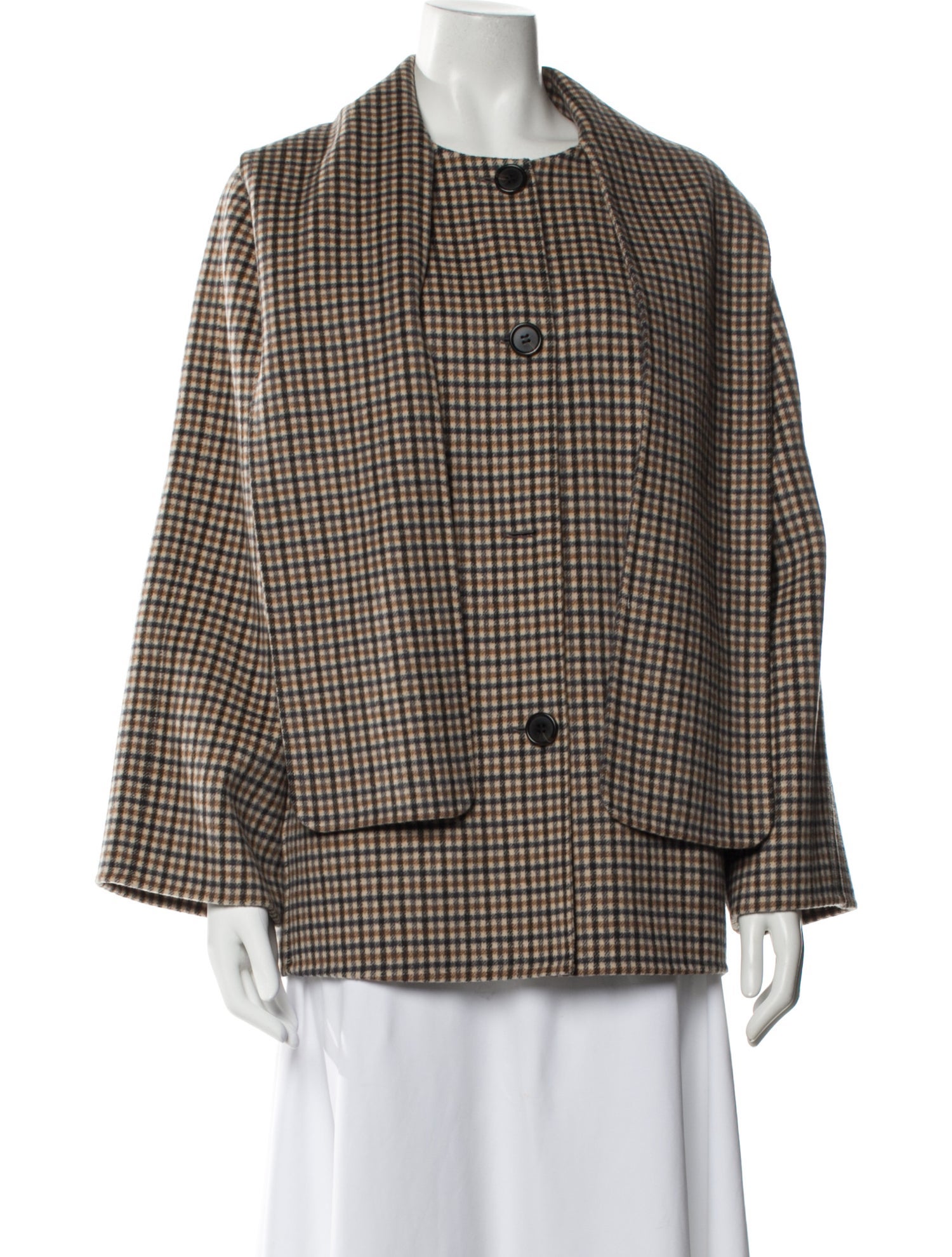 COS Wool Plaid Print Jacket w/ Tags