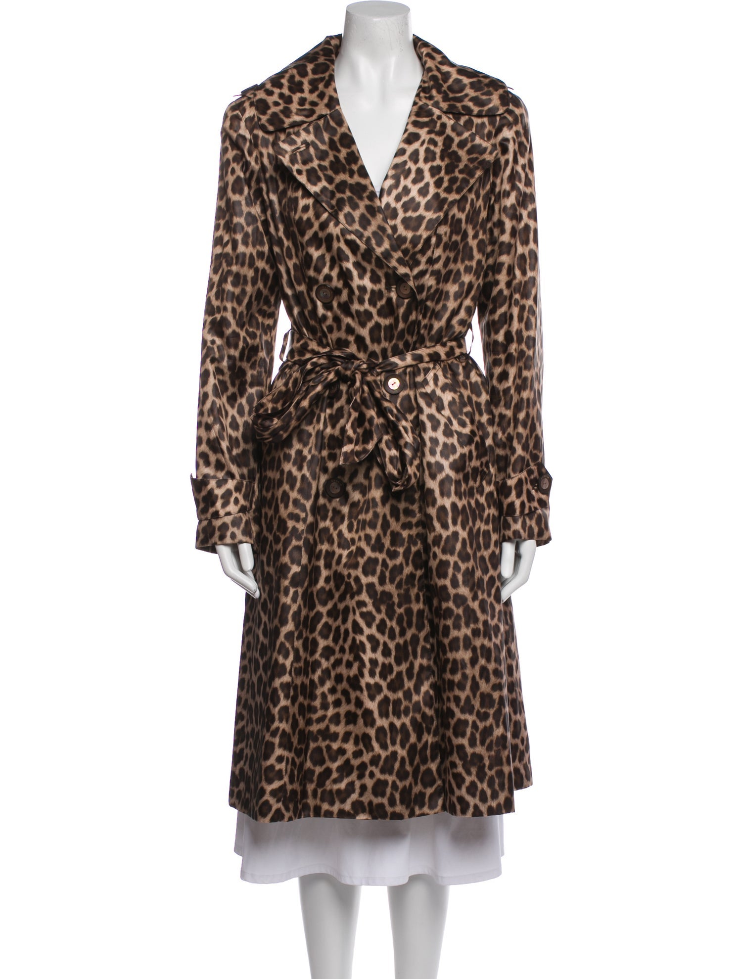 Cassin Animal Print Trench Coat