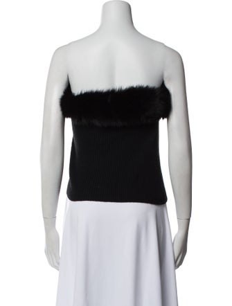 Cassin Cashmere Strapless Crop Top