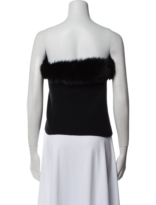 Cassin Cashmere Strapless Crop Top