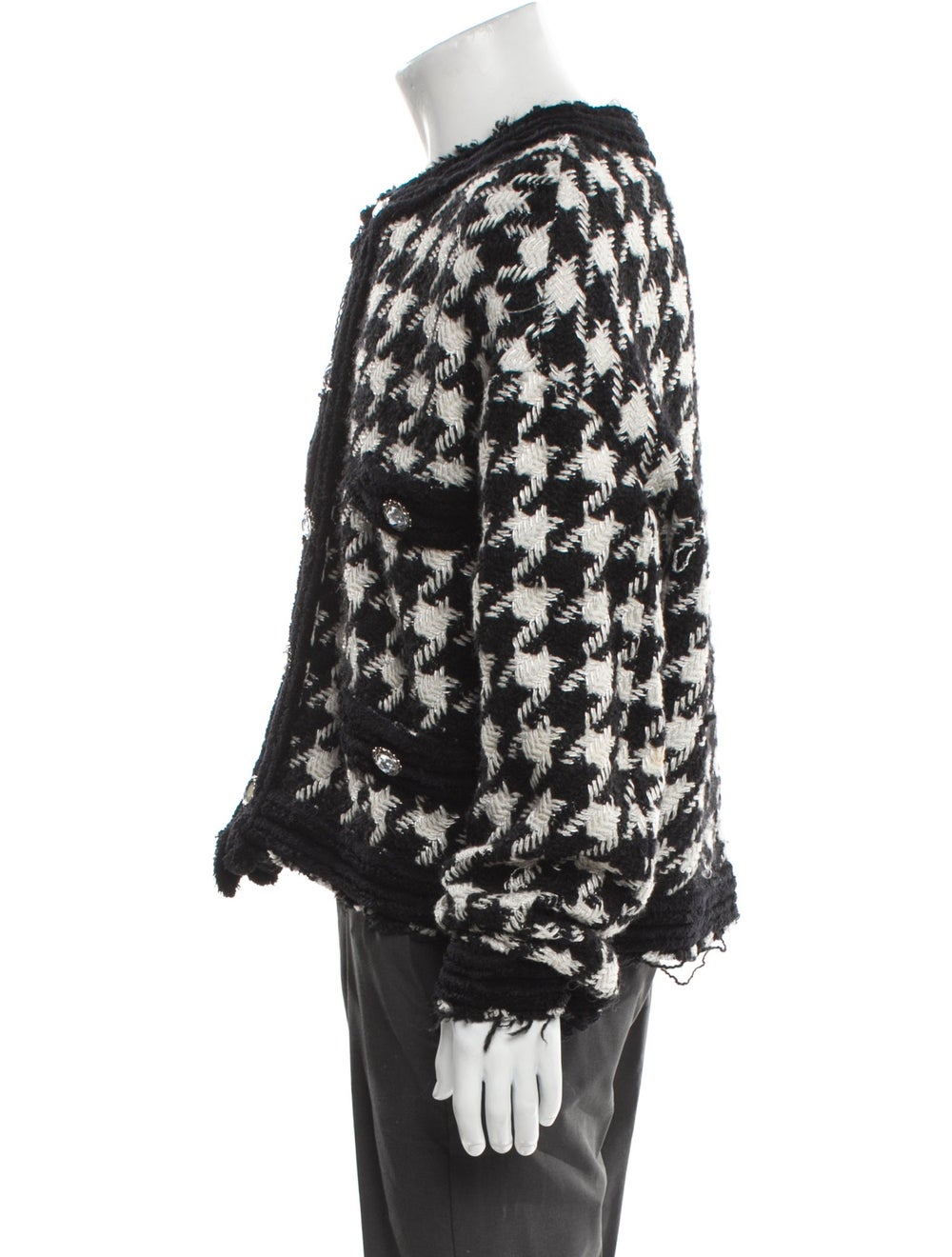 Cool T.M Jacket Black Patterned Satin Lining Plea… - image 2