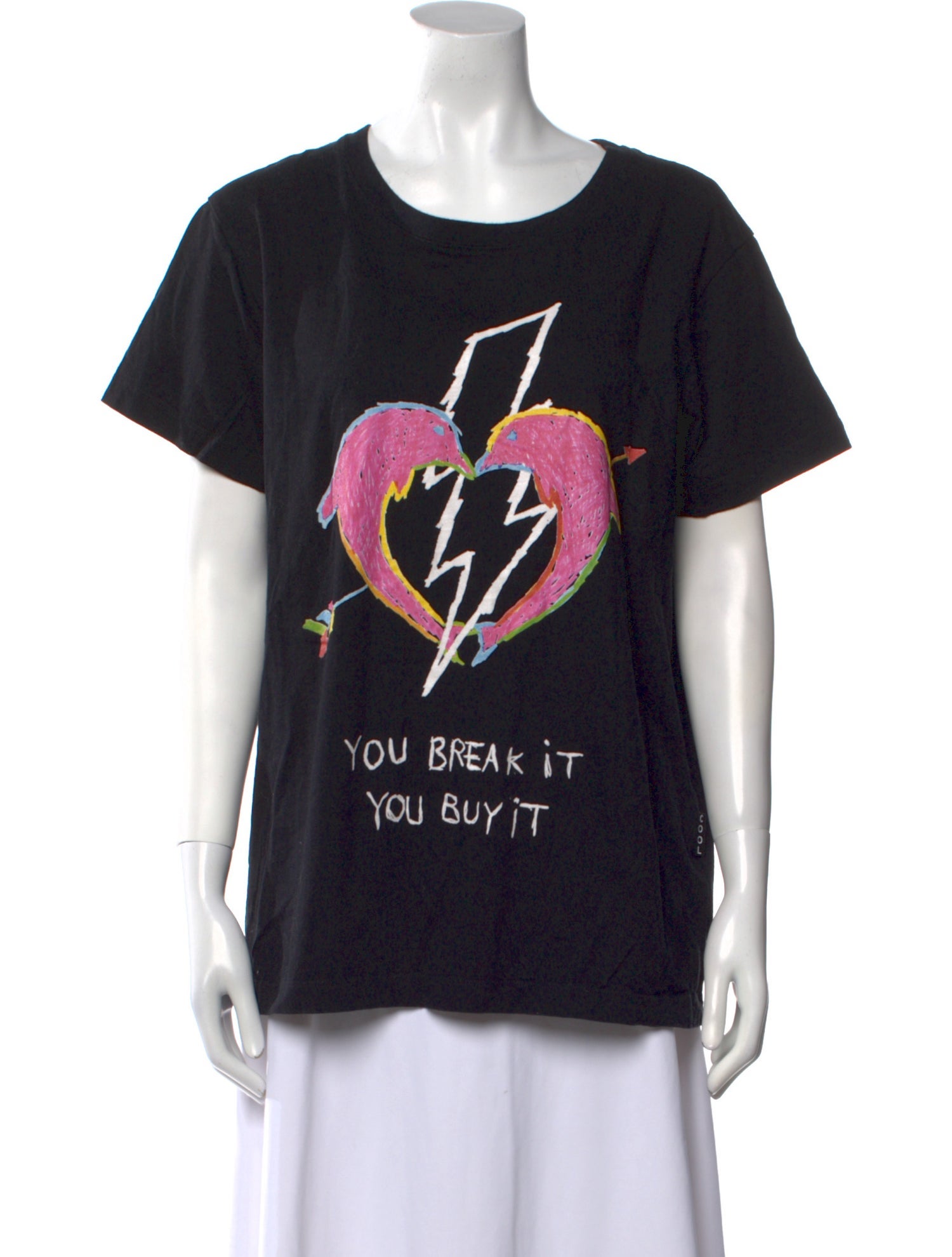 Cool T.M Graphic Print Scoop Neck T-Shirt