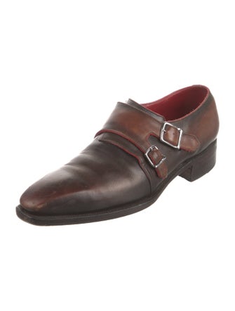 Corthay Leather Monk Straps