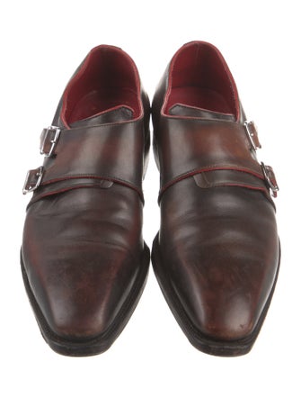 Corthay Leather Monk Straps