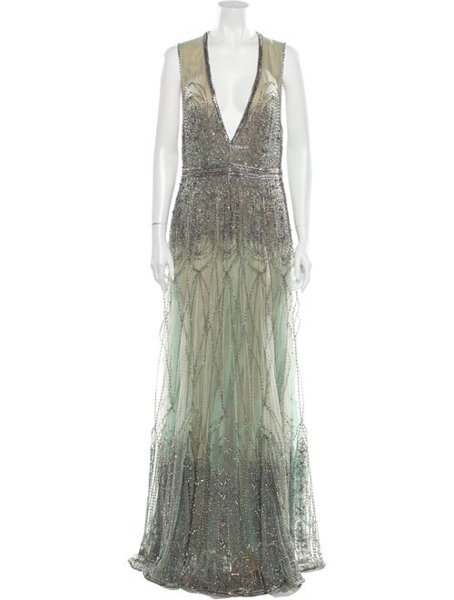 Cucculelli Shaheen 2020 Long Dress Green