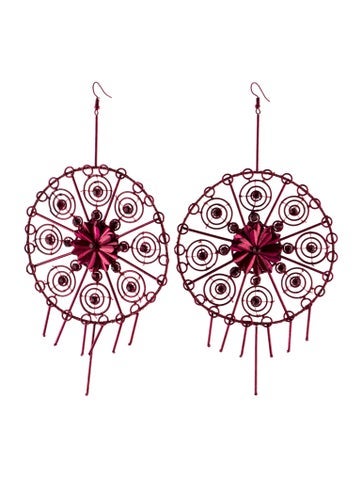 Cucculelli Shaheen Drop Crystal Embellished Statement Earrings