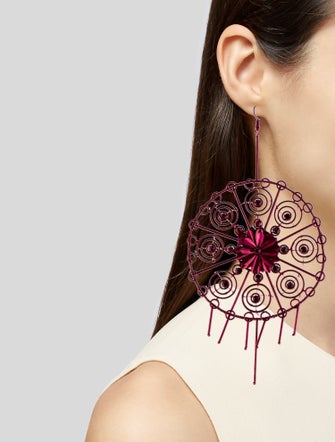 Cucculelli Shaheen Crystal Embellished Statement Drop Earrings