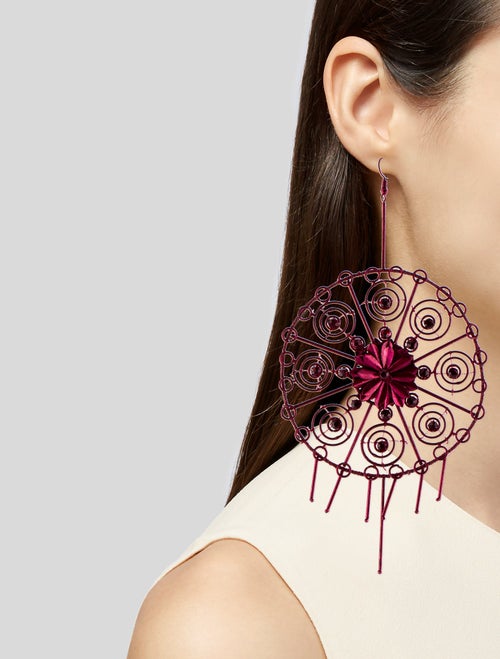 Cucculelli Shaheen Crystal Embellished Statement Drop Earrings