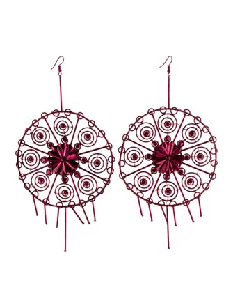 Cucculelli Shaheen Crystal Embellished Statement Drop Earrings