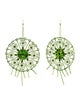 Cucculelli Shaheen Crystal Flower Statement Drop Earrings