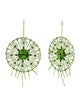 Cucculelli Shaheen Crystal Flower Statement Drop Earrings