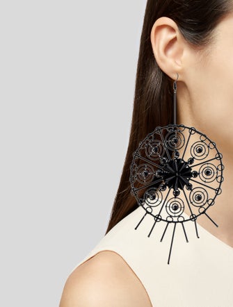 Cucculelli Shaheen Crystal Embellished Statement Drop Earrings