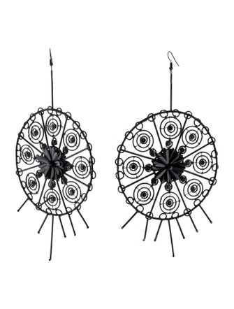 Cucculelli Shaheen Crystal Embellished Statement Drop Earrings