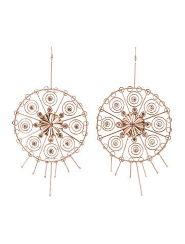 Cucculelli Shaheen Drop Crystal Round Statement Earrings