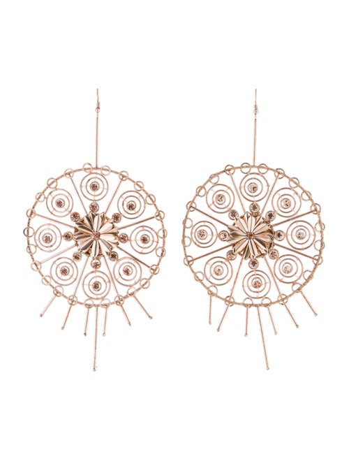 Cucculelli Shaheen Crystal Round Statement Drop Earrings