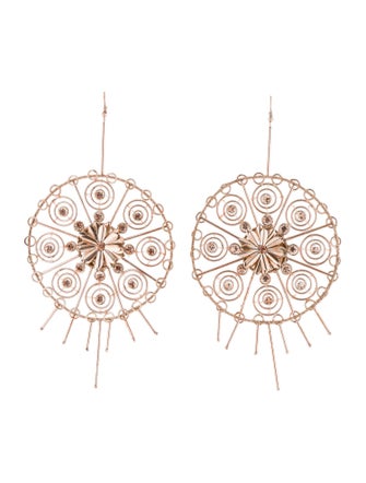 Cucculelli Shaheen Crystal Round Statement Drop Earrings