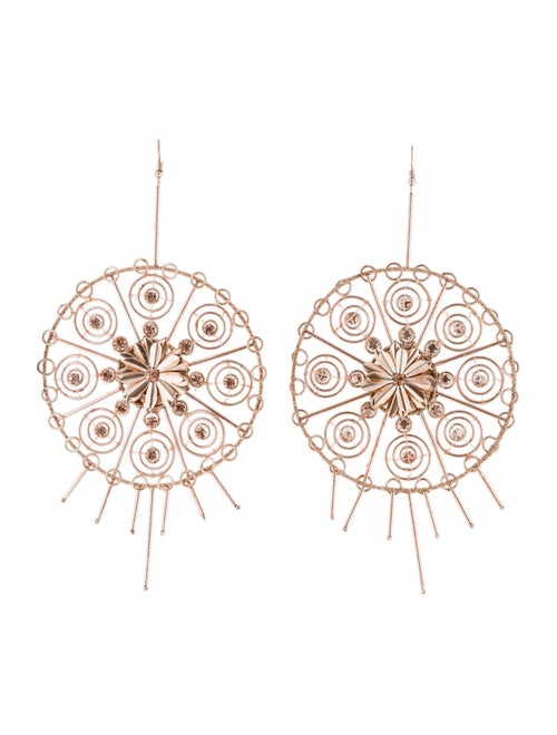 Cucculelli Shaheen Crystal Round Statement Drop Earrings