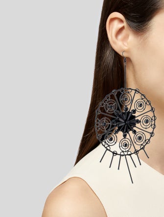 Cucculelli Shaheen Oversized Round Drop Earrings