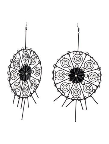 Cucculelli Shaheen Drop Oversized Round Earrings