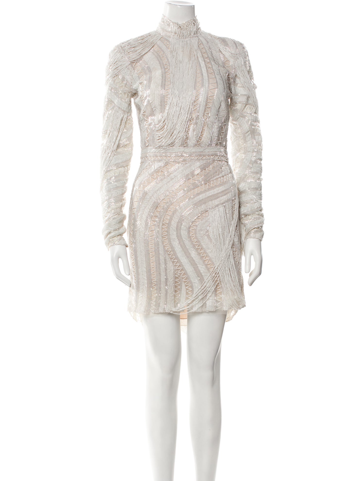 Cucculelli Shaheen Mock Neck Knee-Length Dress