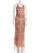Cucculelli Shaheen Lace Pattern Long Dress
