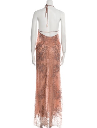 Cucculelli Shaheen Lace Pattern Long Dress