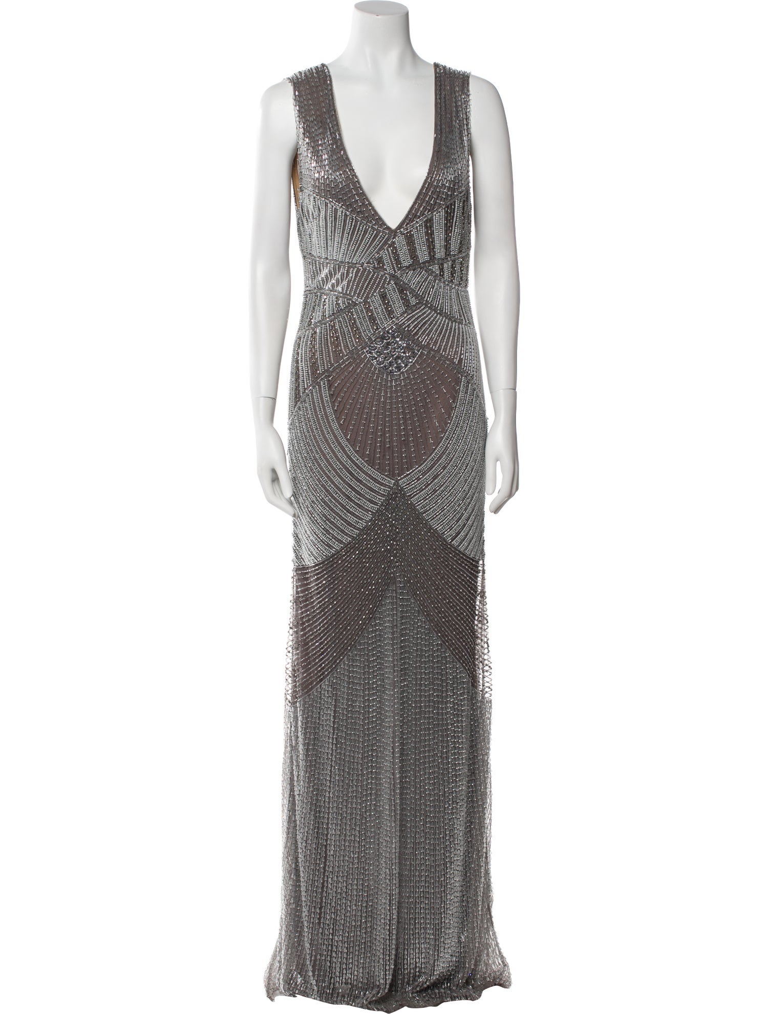 Cucculelli Shaheen Beaded Sleeveless Long Dress