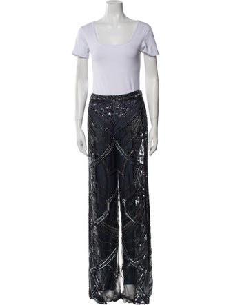Cucculelli Shaheen Patterned Crystal Embellishments Pant Set
