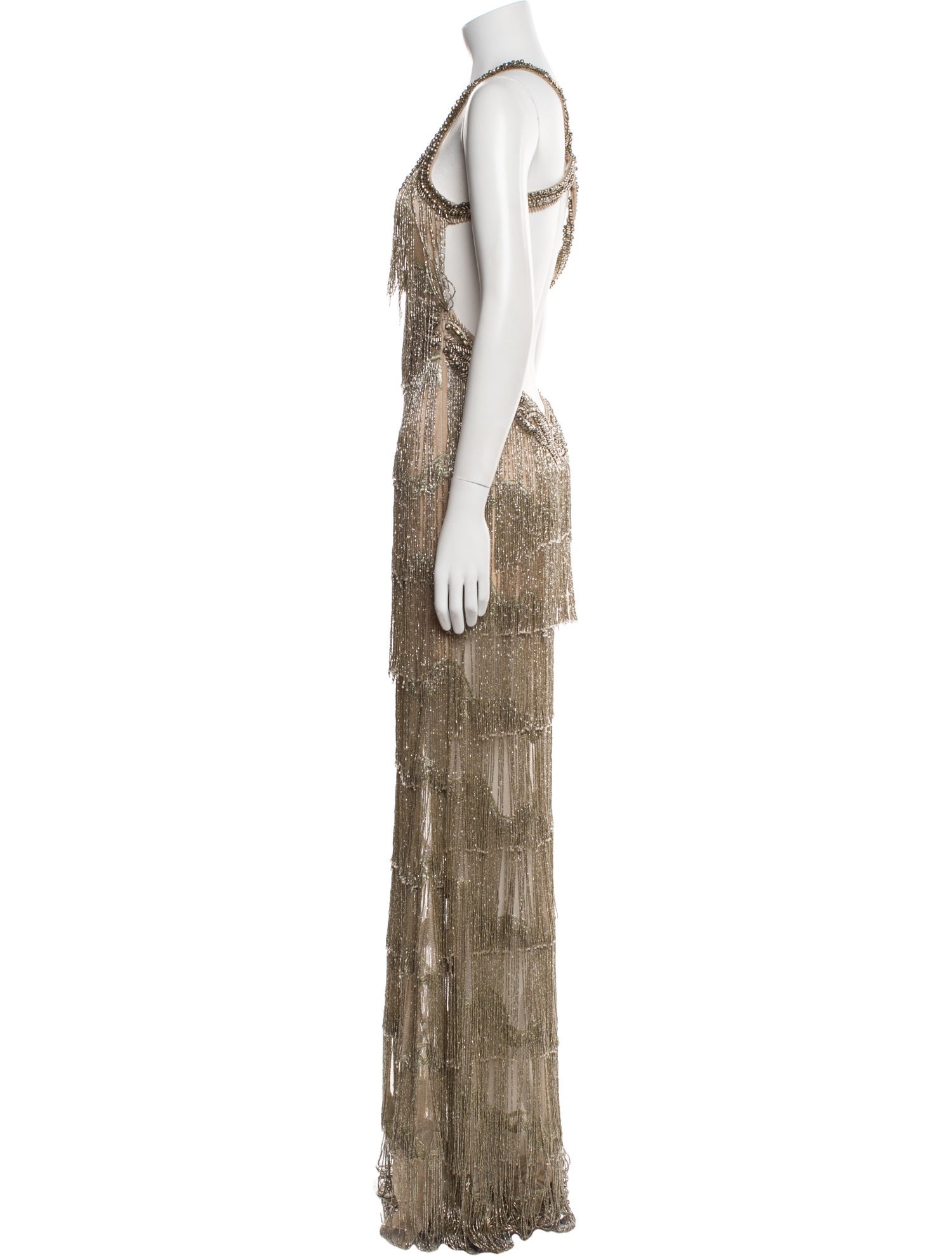 Cucculelli Shaheen Scoop Neck Long Dress