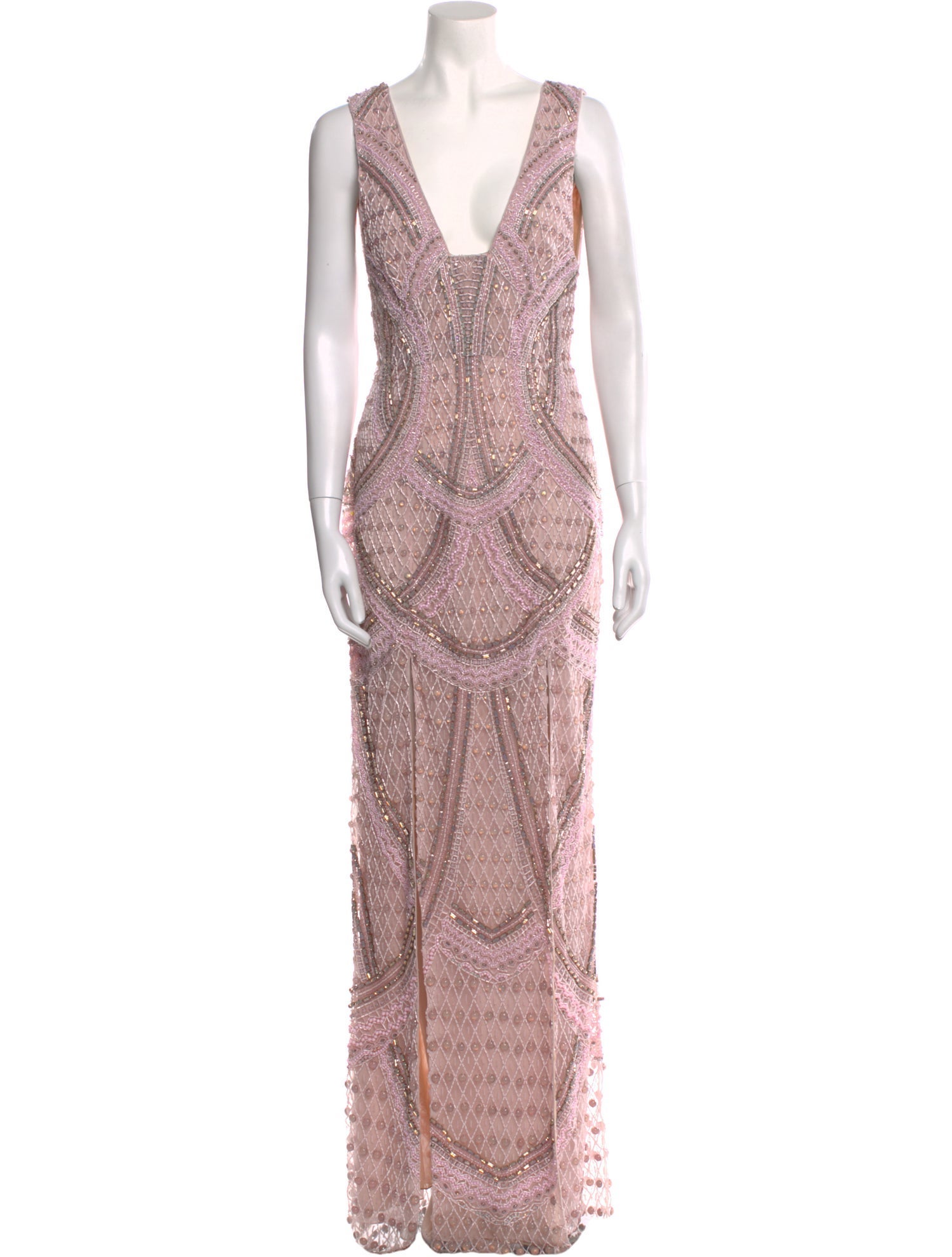 Cucculelli Shaheen Lace Pattern Long Dress
