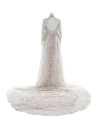 Cucculelli Shaheen Lace Pattern Long Dress