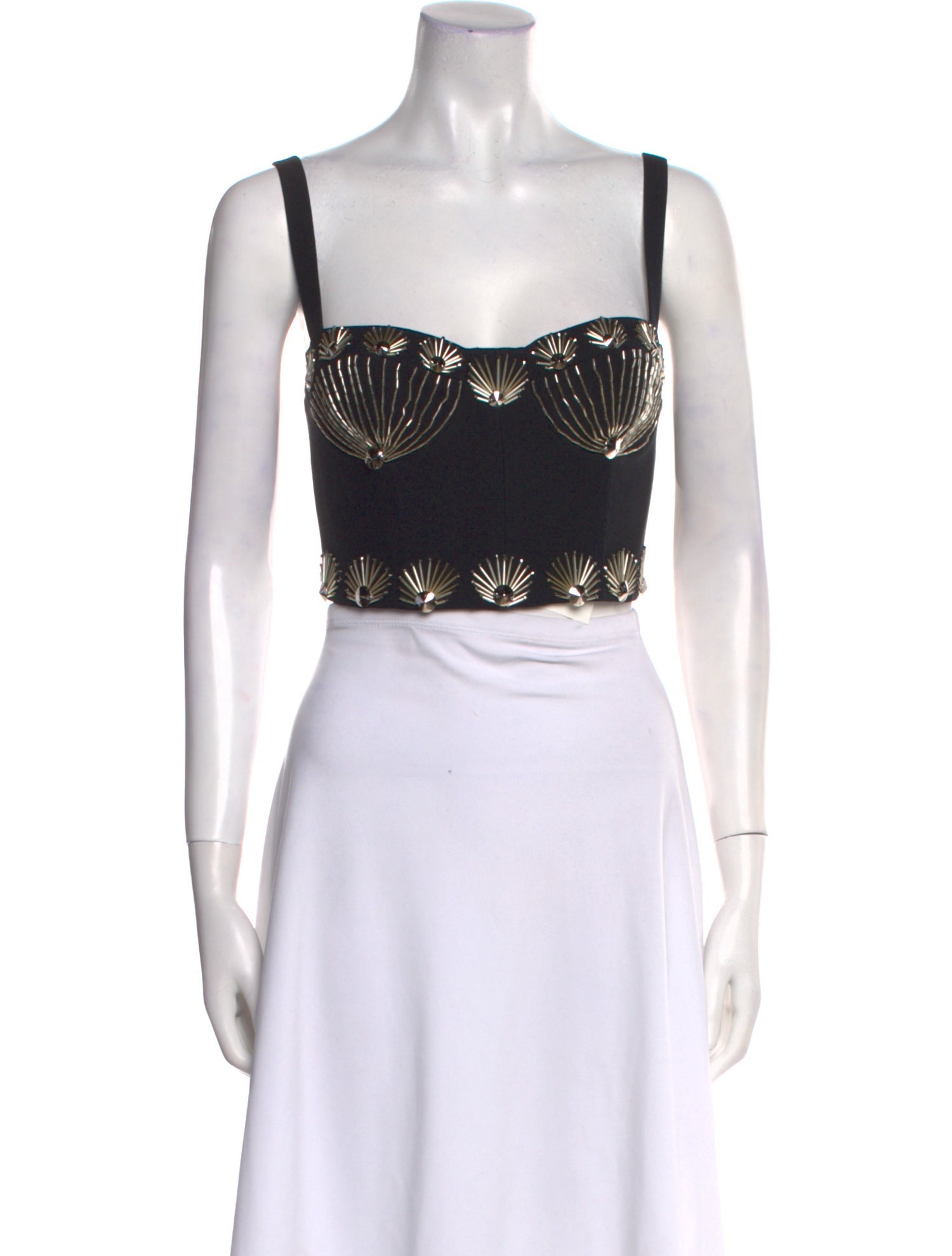 Cucculelli Shaheen Wool Patterned Crop Top