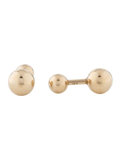 14K Ball Cufflinks yellow
