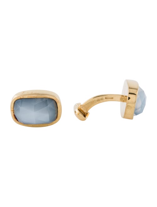 18K Moonstone Cufflinks yellow