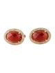 Cufflinks 14K Carnelian & Diamond Cufflinks