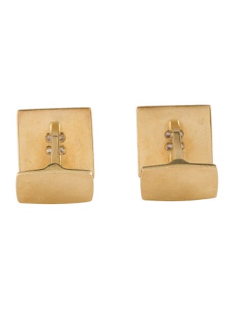 Cufflinks 18K Diamond Square Ridged Cufflinks