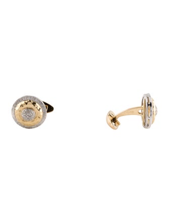Cufflinks 14K Two-Tone Diamond Cufflinks