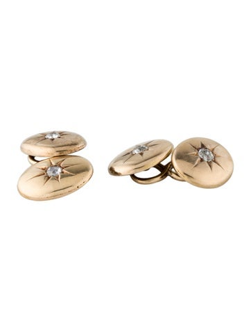 Cufflinks Vintage 14K Diamond