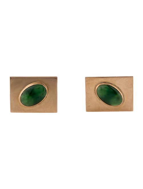 Cufflinks 14K Jadeite Cufflinks