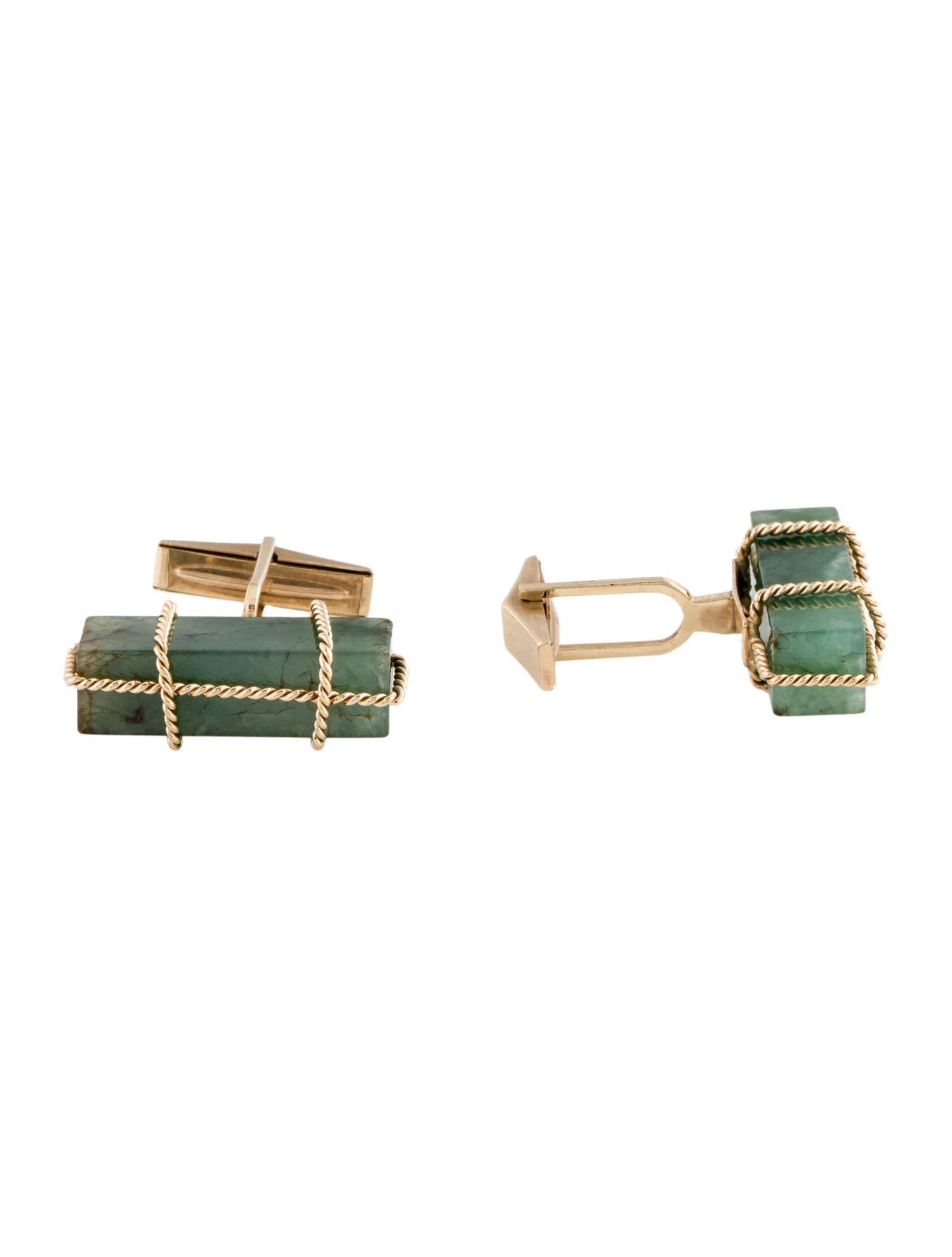 Cufflinks 14K Jadeite