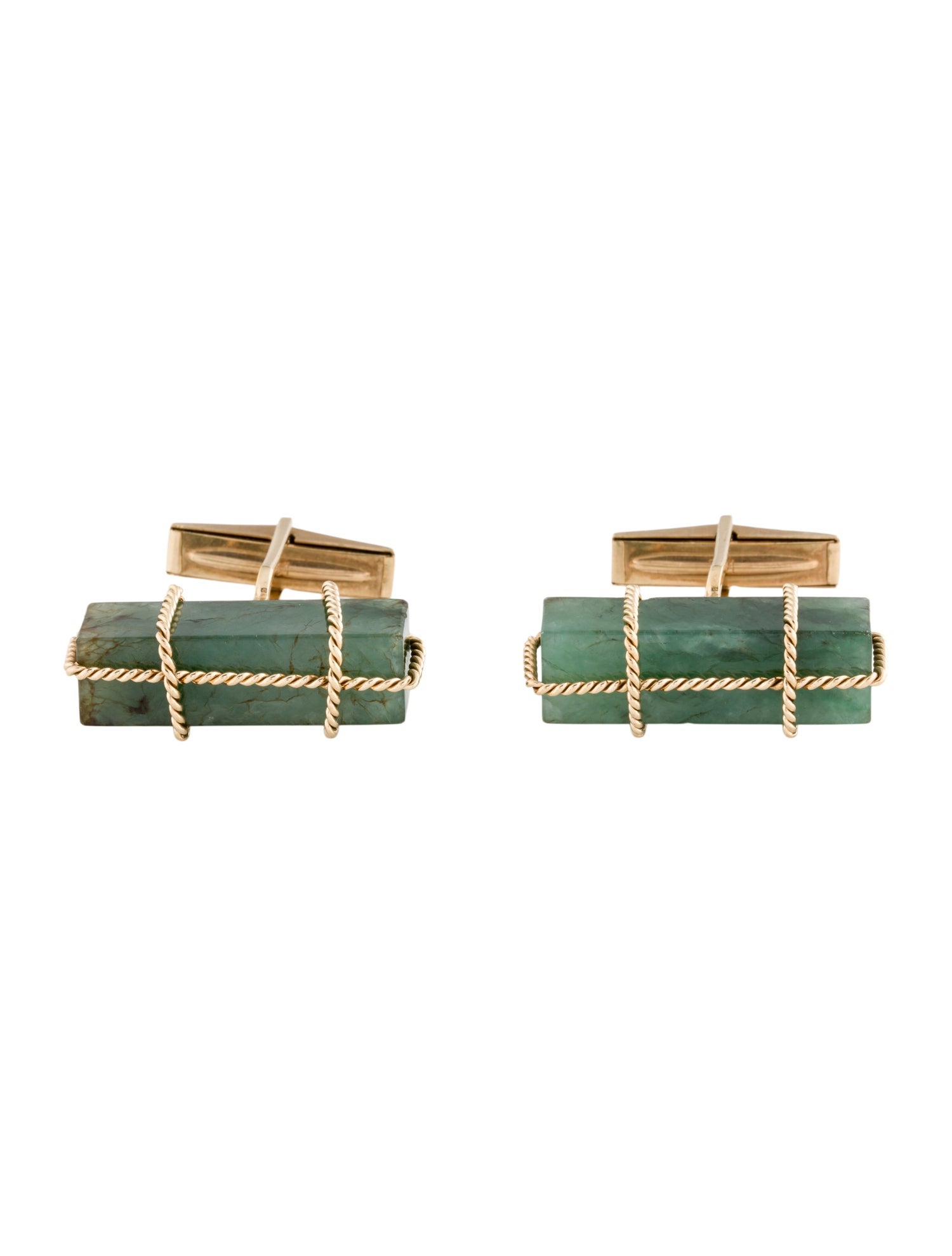 Cufflinks 14K Jadeite